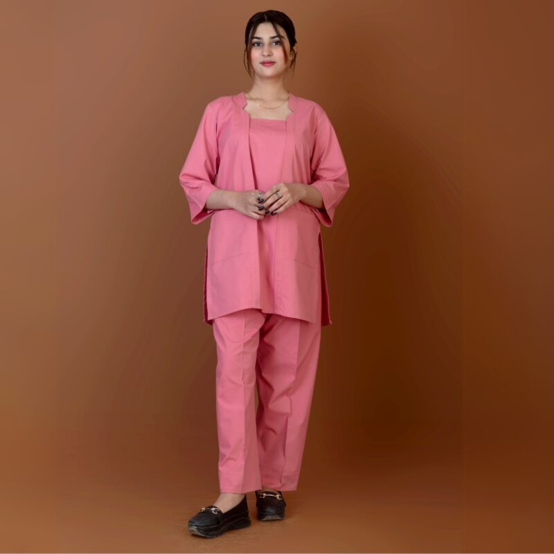 Elegant Square Neck Scrub Set