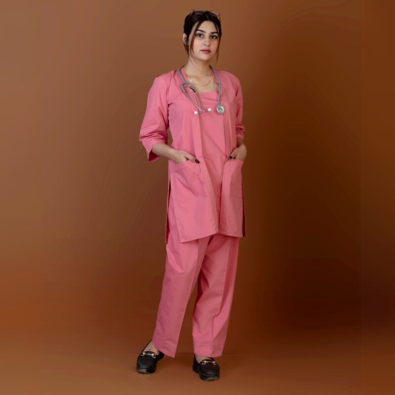 Elegant Square Neck Scrub Set
