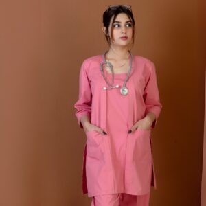 Elegant Square Neck Scrub Set
