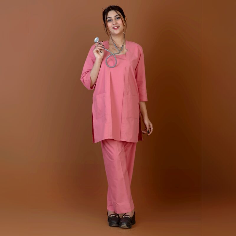 Elegant Square Neck Scrub Set