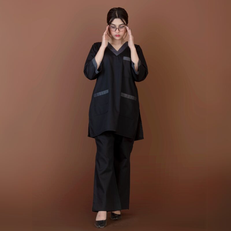 Elite Contrast V-Neck Scrub Set