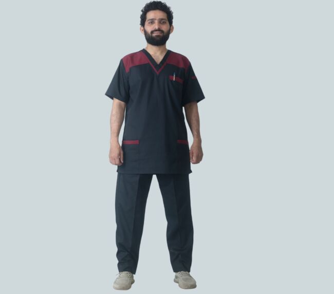 Medicwears Dual-Tone V-Neck Scrub Set