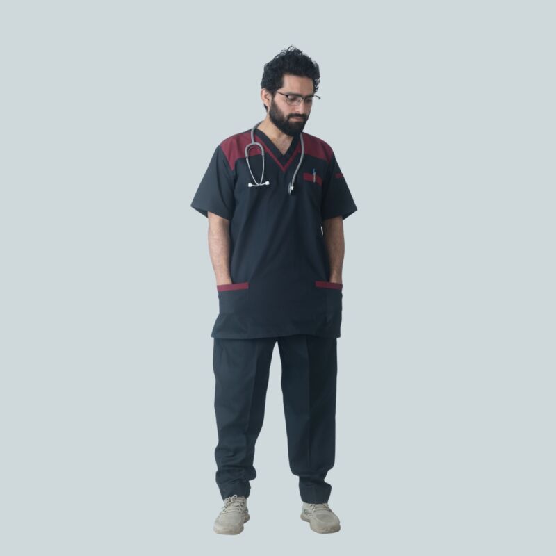 Medicwears Dual-Tone V-Neck Scrub Set