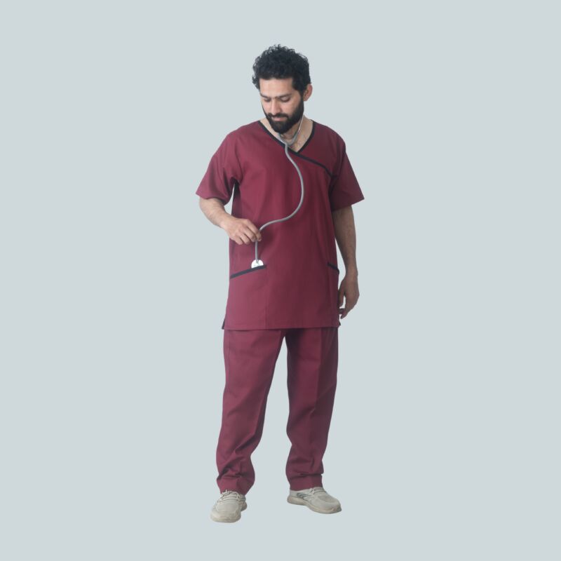 Wrap-Style V-Neck Scrub Set - Image 4