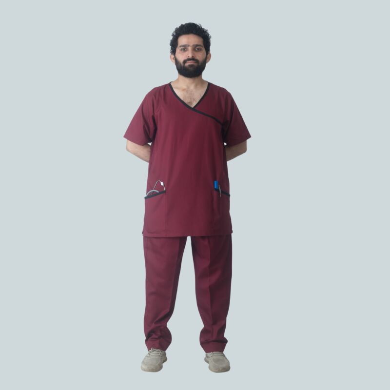 Wrap-Style V-Neck Scrub Set - Image 3